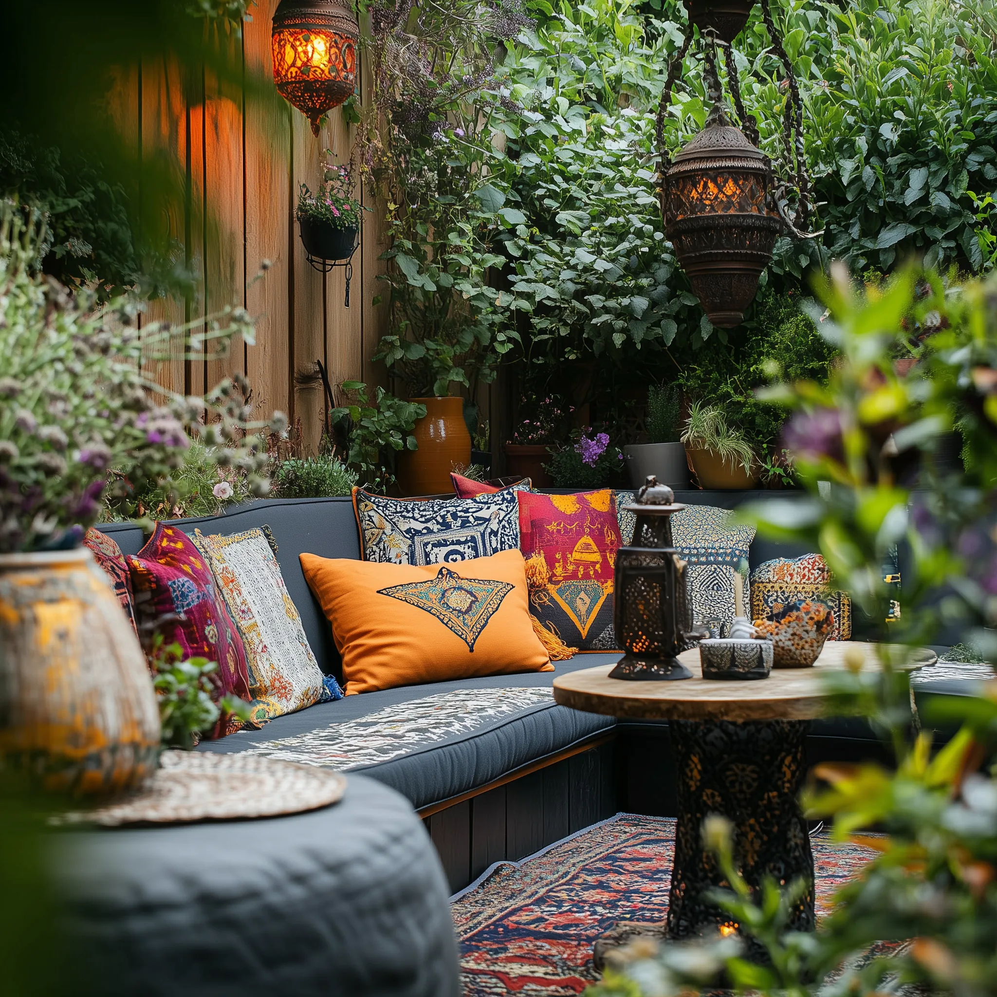 Moroccan garden ideas traditional textiles