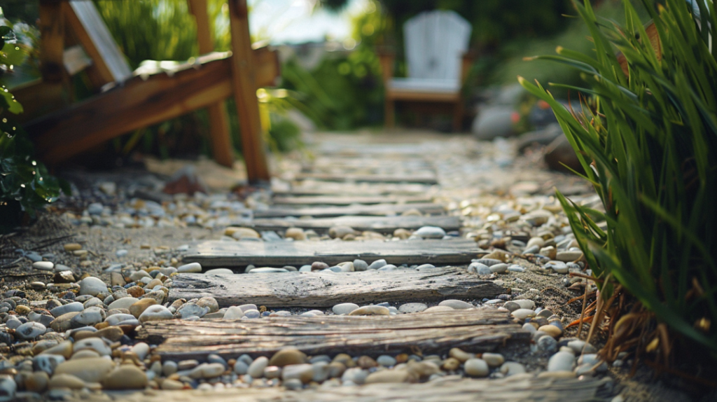 beach style garden path