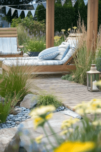 coastal garden ideas sun lounger