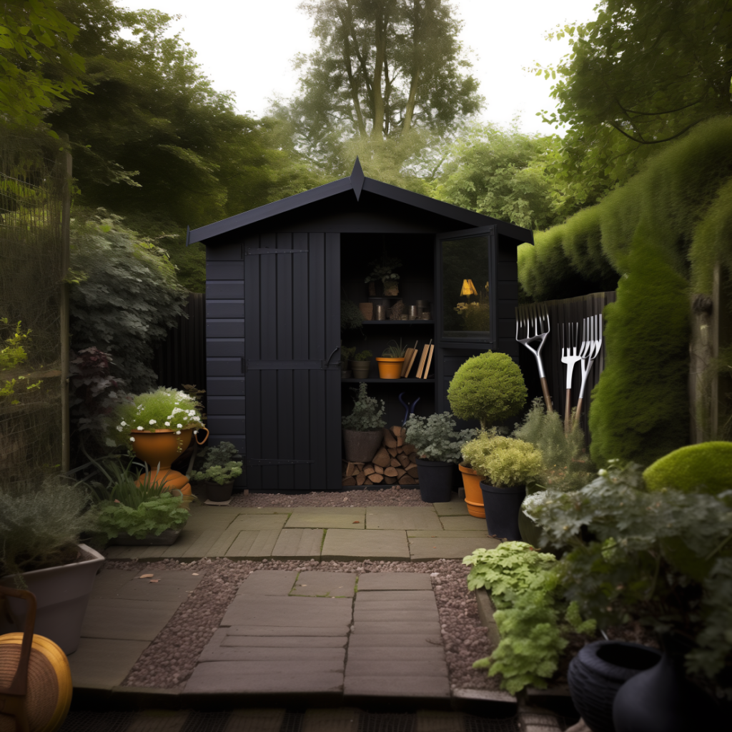 black shed paint colour