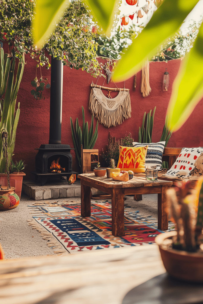 mexican garden ideas warm tones