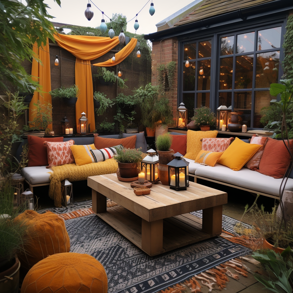 Moroccan-Style Garden warm tones