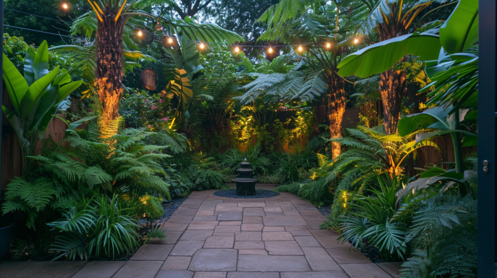 bali style garden - symmetry