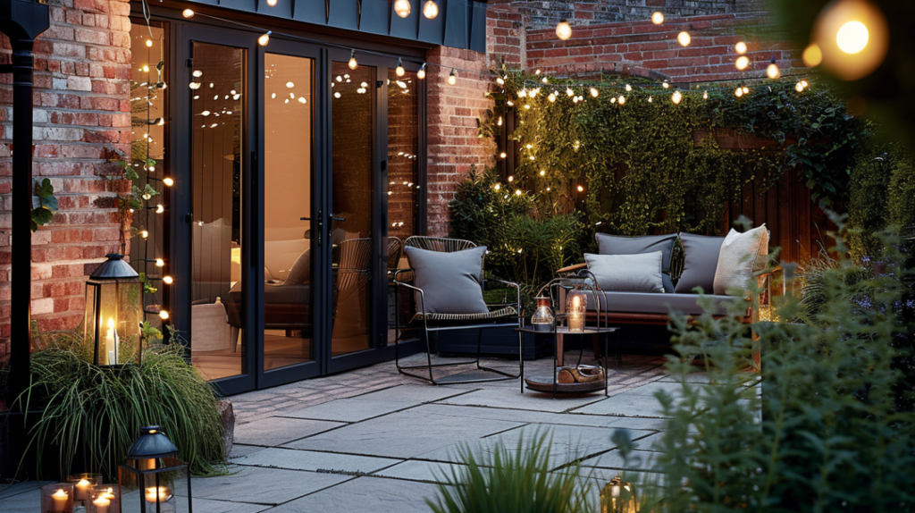 courtyard garden ideas - lighting