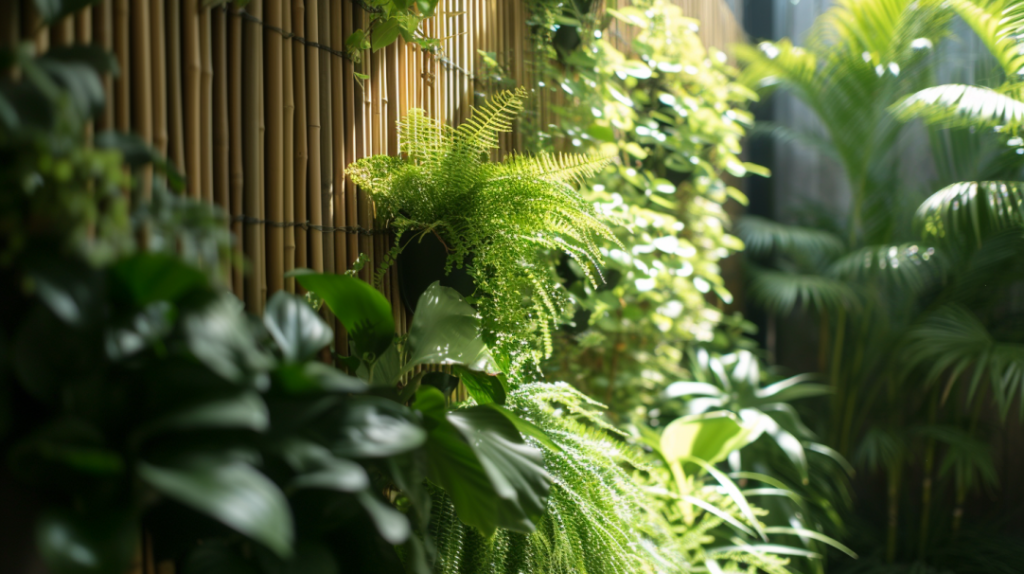 tropical garden ideas vertical planting