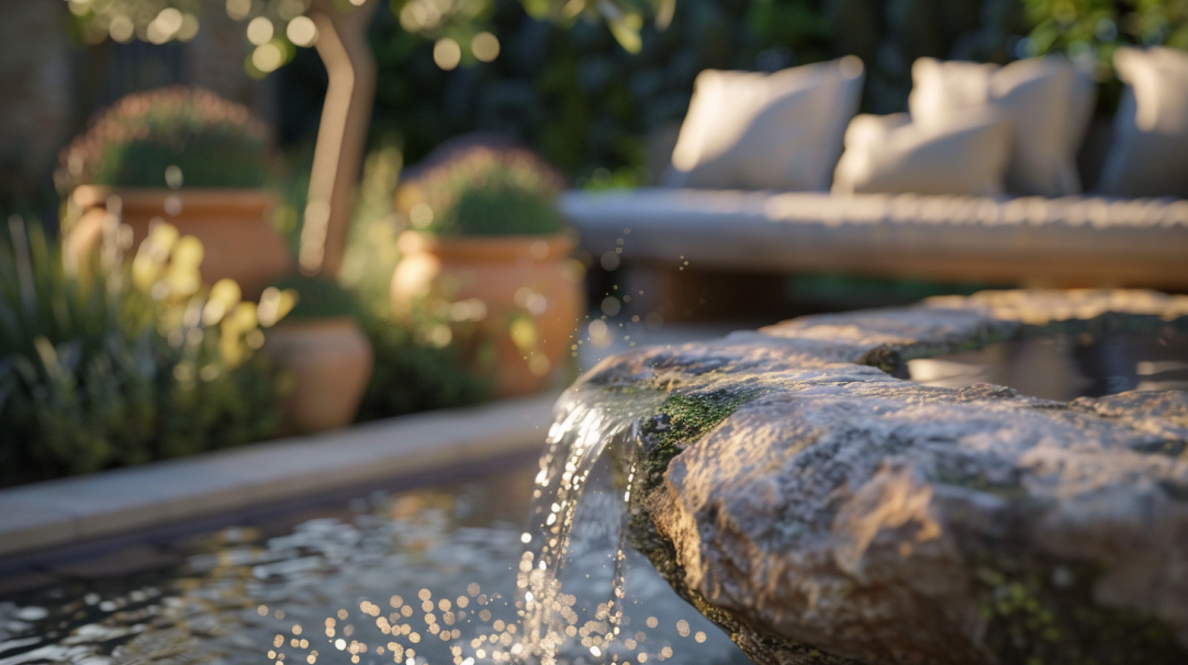 Mediterranean Style Garden Ideas - Water Feature