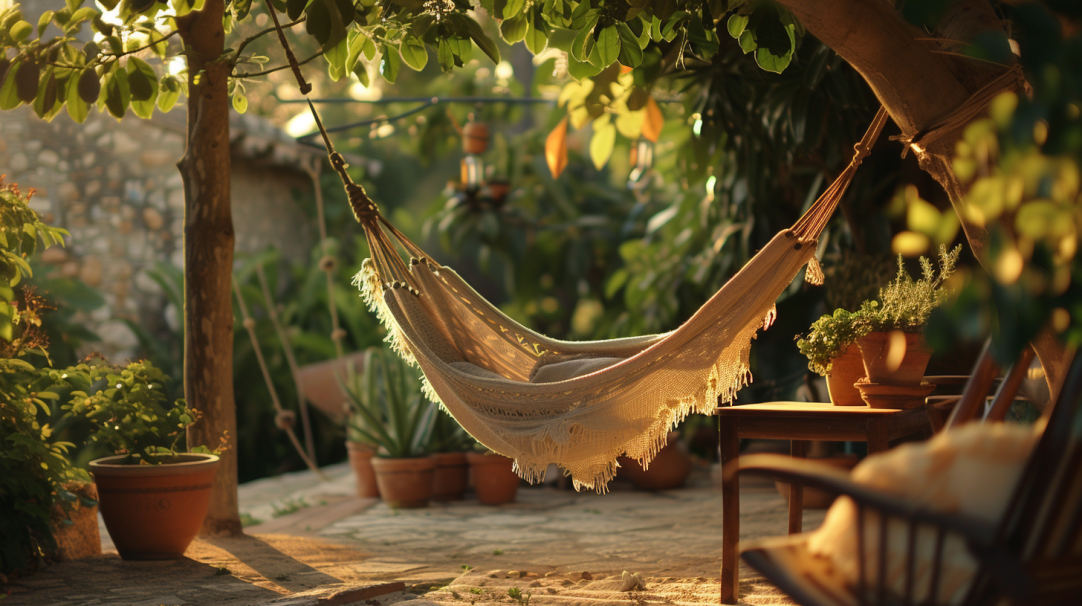 Mediterranean Style Garden Ideas - Hammock