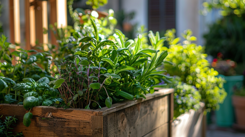 Italian style garden - herb garden