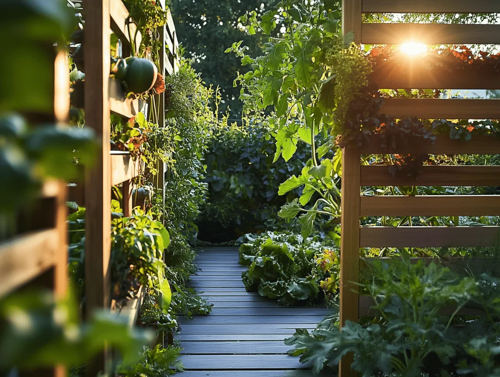 vertical garden vegetable growing