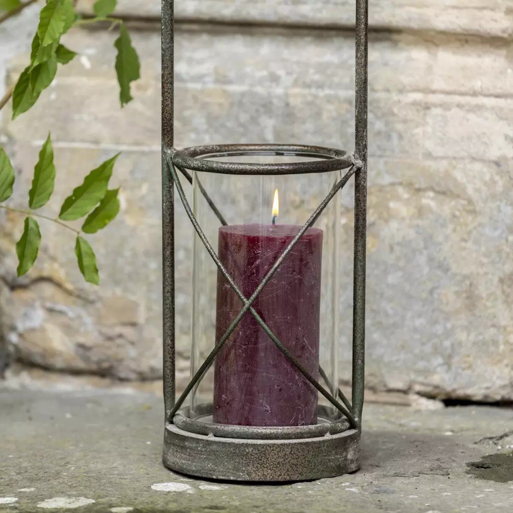 Hurricane Lamp with Handle