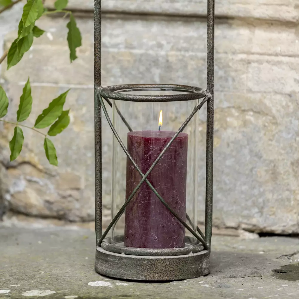 Hurricane Lamp with Handle